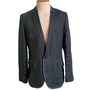 Ted Baker Blue Linen Sport Coat Blazer